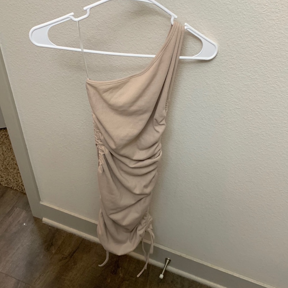SHEIN One Shoulder Ruched Bodycon Dress
